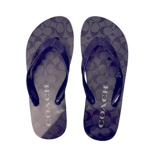Coach Blk flip flops
